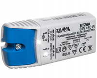 ZAMEL TRANSFORMATOR ELEKTRONICZNY 11,5V AC 0-60W ETZ60 DO HALOGENÓW