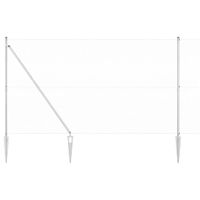 Ogrodzenie z słupkami Srebrny 1.5 x 50 m Stal