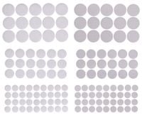 RZEPY SAMOPRZYLEPNE MIX 69 SZT BIAŁE KROPKI DPKD-011
