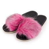 Kapcie Damskie Futrzane Pantofle Domowe Wygodne 37