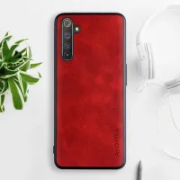 Etui AIORIA Vintage LEATHER do Realme 6 pro czerwony