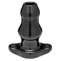 perfect fit double tunnel plug xl black - anatomiczna zatyczka  xl czarna