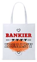 Torba Biała Eco Shopper Dla Bankiera Prezent Z Nadrukiem Ze Zdjęciem