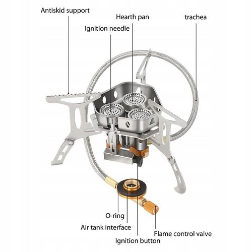 Doskonała MINI kuchenka turystyczna gazowa na kartusze z adapterem 5800W na Arena.pl