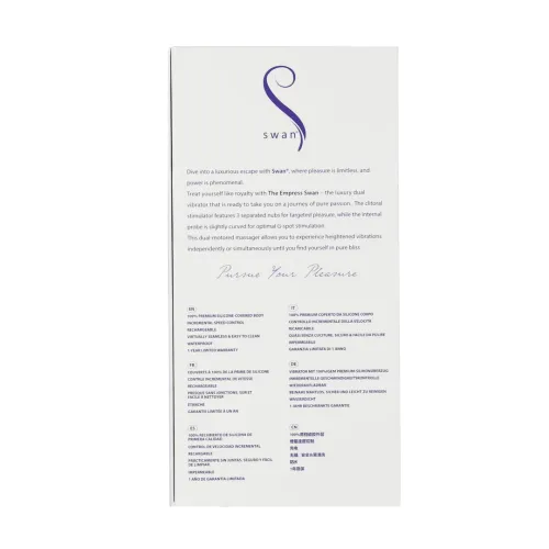 swan the empress swan masażer dwusilnikowy silikonowy 20,5 cm fioletowy na Arena.pl