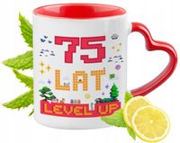 75 Urodziny Czerwony Z Uszkiem W Kształcie Serca Na Prezent