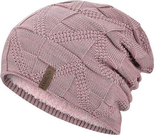 HAMUNI Czapka Zimowa - Oddychająca, miękka, polarowa, Różowa ONE SIZE na Arena.pl