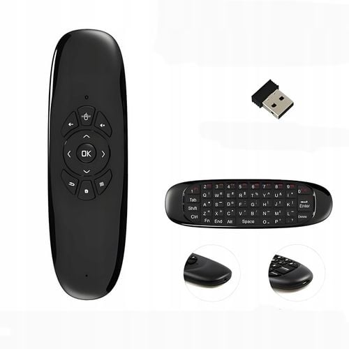 KLAWIATURA BEZPRZEWODOWA PILOT 3W1 SMART TV PC AIR MOUSE MYSZKA NA na Arena.pl