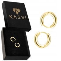 Pozłacane Kolczyki Małe Kółko Ze Stali Chirurgicznej Złote Eleganckie