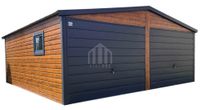Garaż blaszany 6x5m - 2x brama uchylna - okno - antracyt - dwuspad  SO129