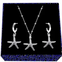 Rozgwiazda srebrny komplet kulkowy srebro 925