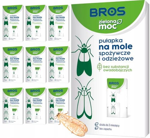 bros - zielona moc pułapka na mole spożywcze i odzieżowe - 10 szt. na Arena.pl