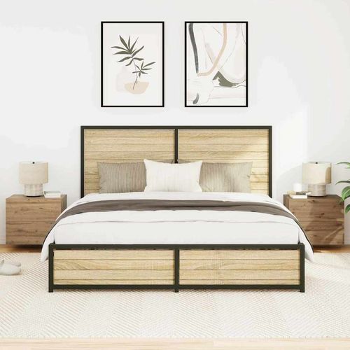 Ścienny stolik nocny with 2 pcs dąb artisan 50 x 39 x 41 cm na Arena.pl