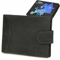 Etui Skórzane Na Dokumenty Karty Wizytownik Rfid Czarne C85