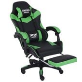 Fotel Gamingowy z podnóżkiem INFINI ESPACE Green