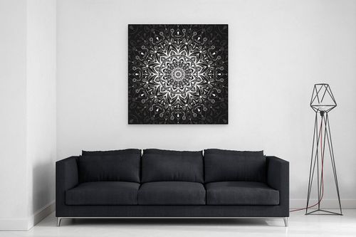 OBRAZ NA PŁÓTNIE CANVAS ABSTRAKCJA MANDALA 05 70X70 CM na Arena.pl