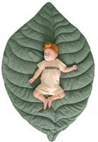 MATA DO ZABAWY EDUKACYJNA DLA DZIECI PODUSZKA LIŚĆ ZIELONY KOŁDERKA