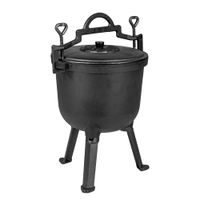 Kociołek żeliwny 5l Myśliwski garnek na ognisko z pokrywą