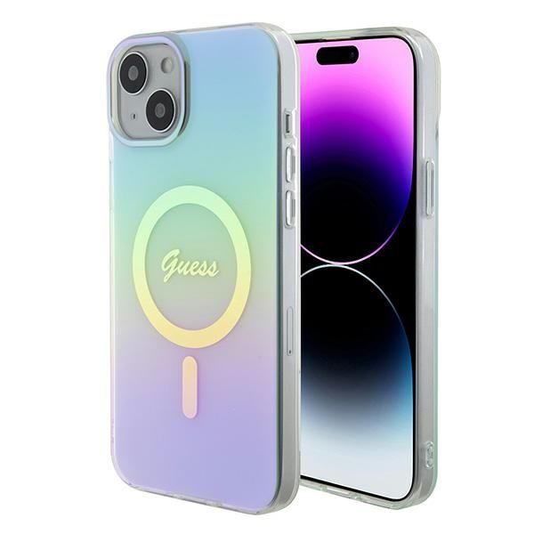 Etui Guess do iPhone 15 Plus, iPhone 14 Plus, Turkusowy, MagSafe zdjęcie 1