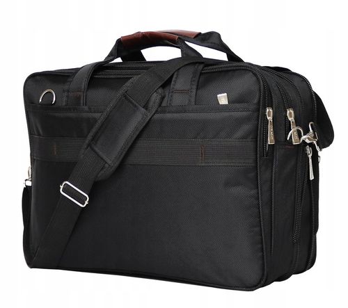 DUŻA TORBA MĘSKA DWUKOMOROWA DO PRACY NA RAMIĘ A4 na Arena.pl