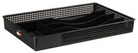 Wkład do szuflad organizer na sztućce z tworzywa ażurowy antracyt 33,2x21,4x4,3 cm