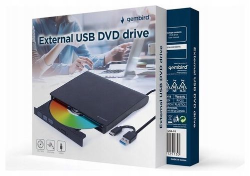 Napęd zewnętrzny DVD nagrywarka DVD Gembird Kabel USB 3.1 Kabel USB C na Arena.pl