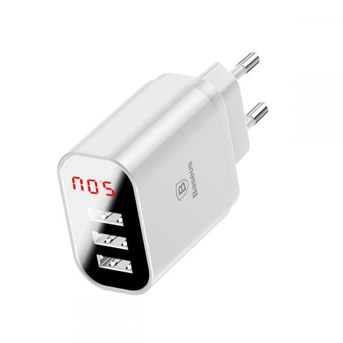 BASEUS MIRROR LED 3-PORT NETWORK CHARGER WHITE na Arena.pl