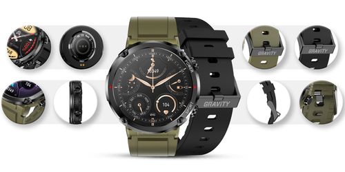 smartwatch gravity gt21-7 + czarny pasek silikonowy na Arena.pl