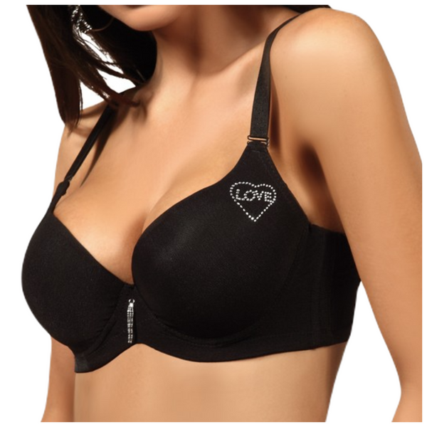 BIUSTONOSZ CZARNY PUSH-UP STANIK LIVCO ANZAI 70D zdjęcie 1