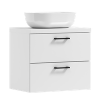 Szafka łazienkowa wisząca LUNA 60 biała z umywalką Blanco (W2)