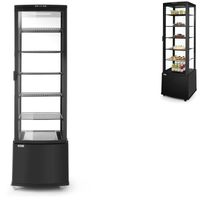 witryna chłodnicza cukiernicza na kółkach 5 półek 280l led  - czarna