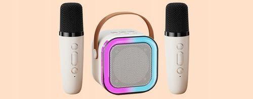 Bezprzewodowy Zestaw Do Karaoke Dla Dzieci Bluetooth Głośnik + 2 mikrofony na Arena.pl
