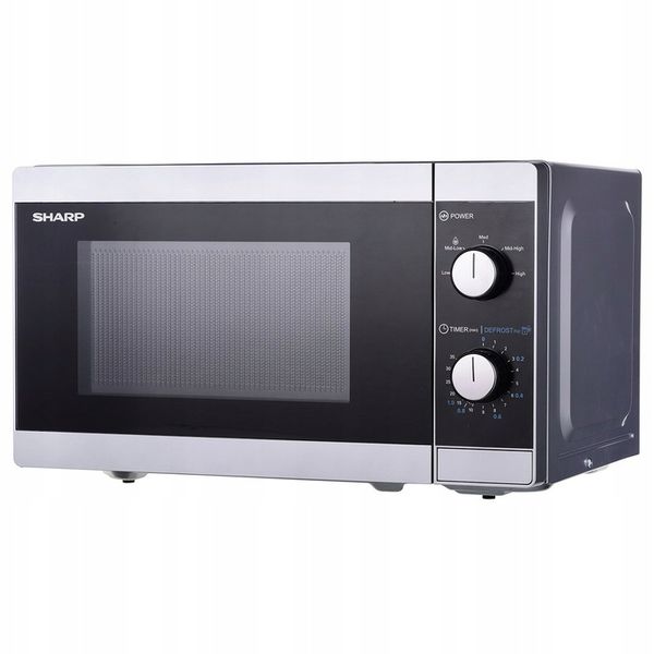 Kuchenka mikrofalowa wolnostojąca Sharp YC-MS01E-S (20L 800W) zdjęcie 1