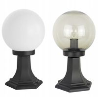 SU-MA Lampa Ogrodowa Kula Czarna 20cm E27 IP43 Akryl KULE