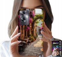 ETUI DO OPPO A79 5G - MALOWNICZA ULICZKA Z KAWIARNIĄ + FOLIA
