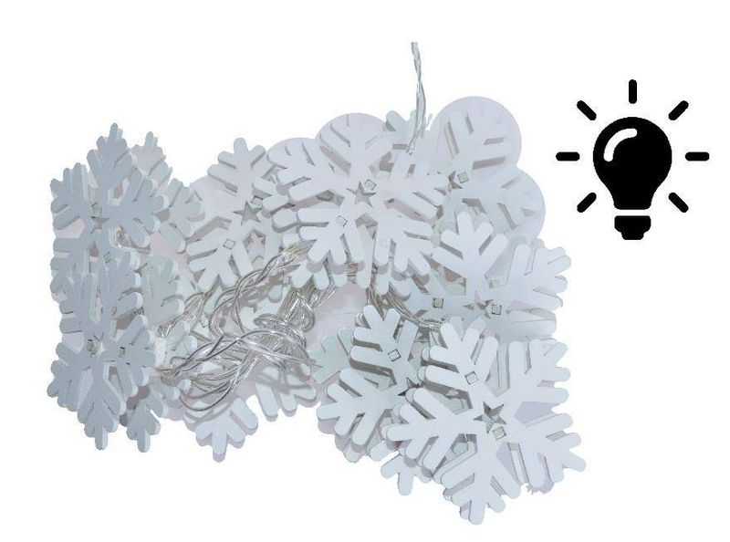 Łańcuch ledowy drewniany zdjęcie 1