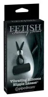 fetish fantasy zaciski na sutki z wibracją i silikonową powierzchnią czarne