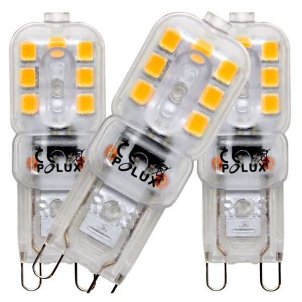 Żarówki LED 306784 Polux G9 2,5W 3000K 180lm biała ciepła trójpak zdjęcie 2