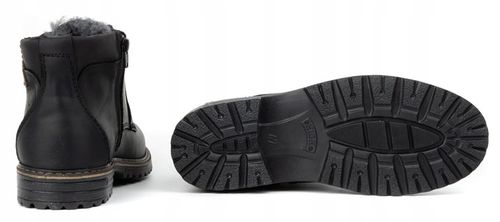 Buty zimowe męskie trzewiki skórzane na zamek POLSKIE J35S czarne 43 na Arena.pl