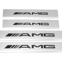 Listwa progowa MERCEDES GLE W166 AMG Stal nierdzewna 304 mat z czarnymi lit