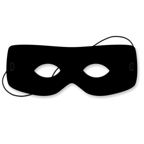 Maska papierowa "Zorro", czarna, rozm. uniwersalny Arena.pl