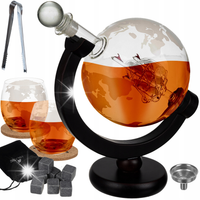 ZESTAW DO WHISKY KARAFKA GLOBUS SZKLANKI PRESTIGE SZKLANA BUTELKA whiskey