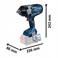 KLUCZ UDAROWY 3/4" 2200Nm GDS 18V-1600 HC BOSCH BITURBO KORPUS