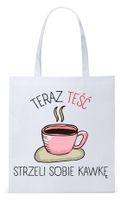 Dla Teścia Taty Prezent Torba Eco Biała Shopper Z Nadrukiem Ze Zdjęciem