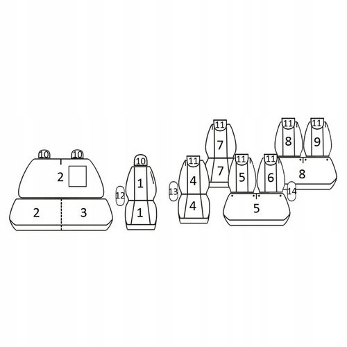 Pokrowce miarowe do Ford Transit Custom 9os 9m na Arena.pl