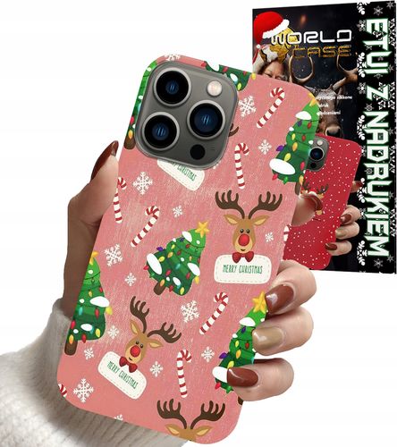 ETUI CASE DO IPHONE 12 PRO MAX - ŚWIĄTECZNE WZORY NA ŚWIĘTA RENIFER CHOINKA na Arena.pl