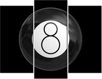 70 90CM OBRAZ 3 ELEM CZARNA BILA ŚCIENNY DRUK PŁÓTNO