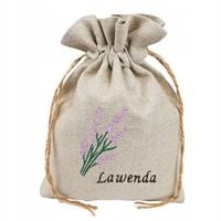 Woreczek Lniany Naturalny na Zioła: Lawenda. Ekologiczny Woreczek