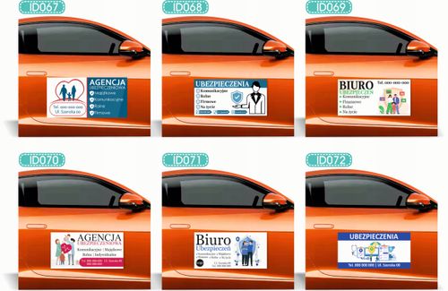 Magnes na samochód reklama magnetyczna 60x30 cm APARTAMENTY DO WYNAJĘCIA na Arena.pl