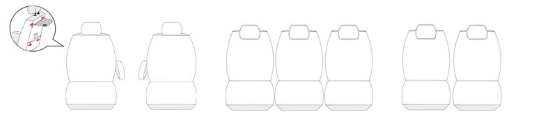 Citroen C4 Picasso I 7 os.2006-2013 Pokrowce dopasowane na miarę zdjęcie 6